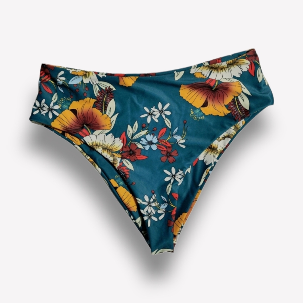 ZAFUL Medium Floral Cheeky Bikini Swimsuit Bottoms